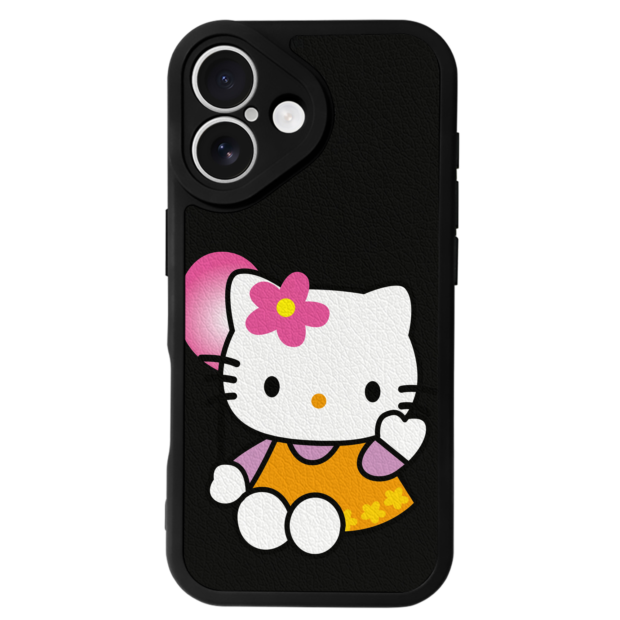 （画像用） Hello Kitty ハローキティ 【iPhone 16シリーズ対応】シリコンスマホケース（レザー調） 材質：シリコン